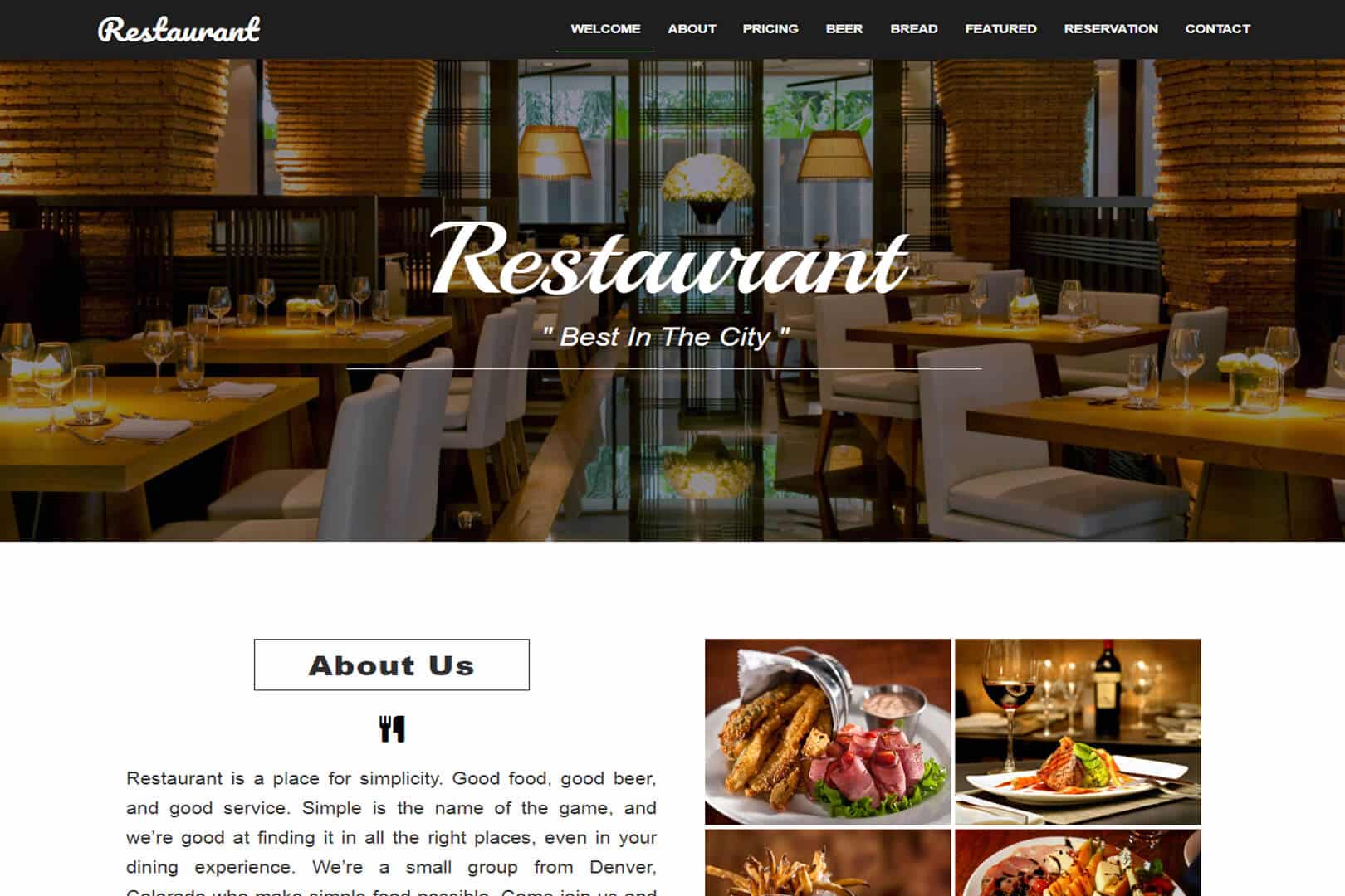 Restaurant Website development
